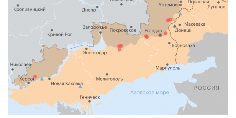 Военная операция на Украине. Карта на 23 октября
